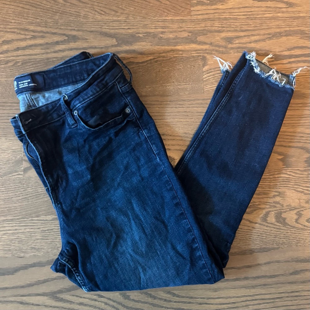 GAP Dark Blue universal legging high rise freeman Cropped Women's Jeans 18/34R